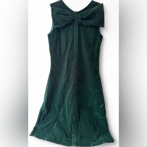 Magnolia Forest Green Bow-Back Mini Dress